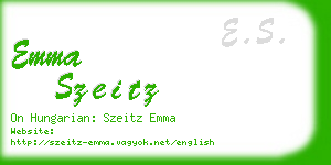 emma szeitz business card